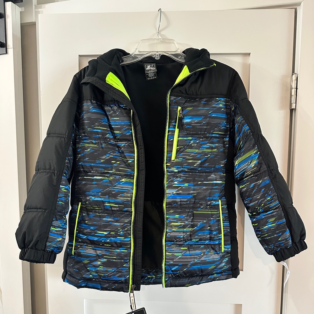 ZeroXposur Black and Bright Green boys winter coat - Picture 2 of 7